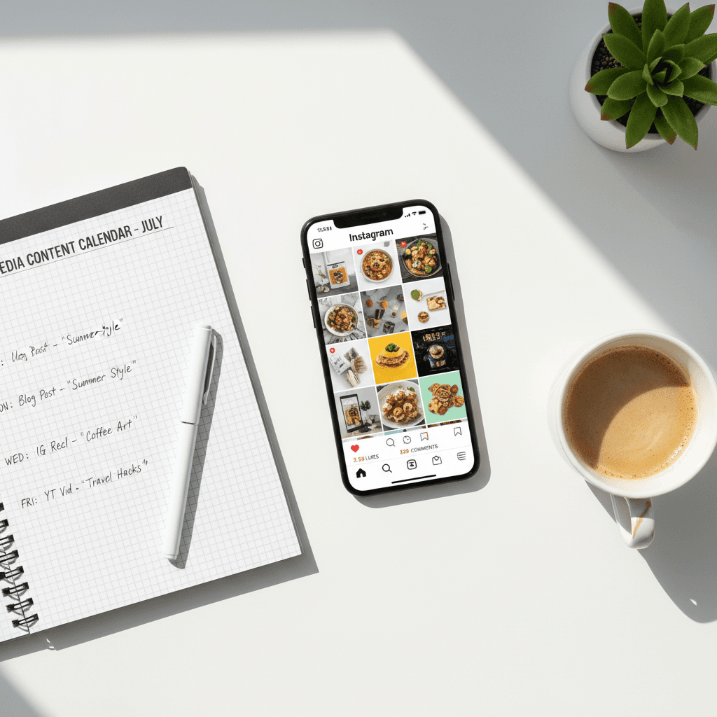 Social media content planning and management workspace