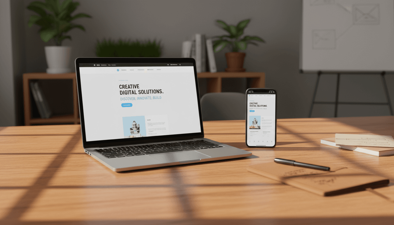 Completed website design displayed across devices