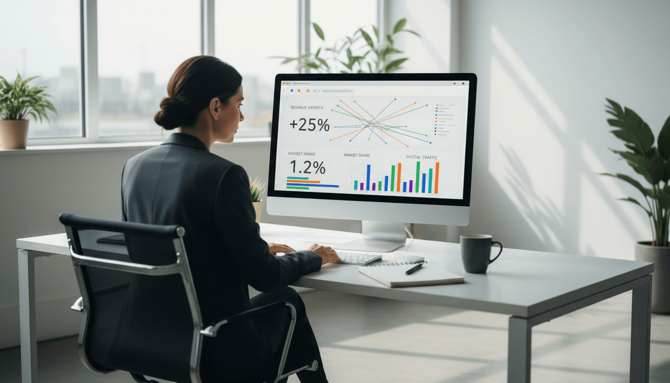 Business analytics and digital marketing dashboard